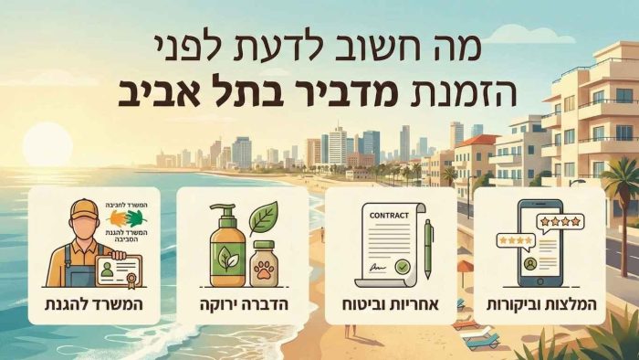 Read more about the article מה חשוב לדעת לפני הזמנת מדביר בתל אביב